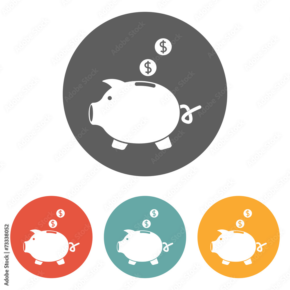 piggy bank dollar coin icon piggy bank dollar coin icon