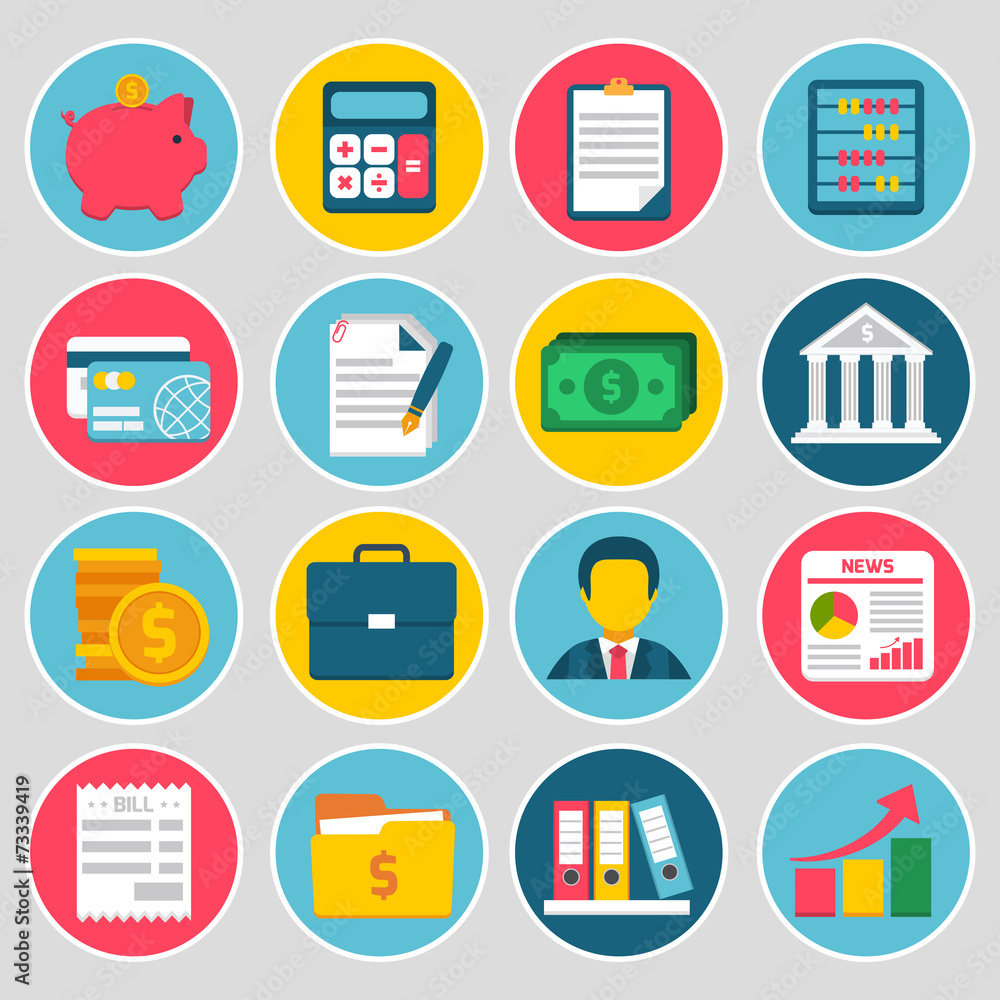 Accounting icons set Accounting icons set
