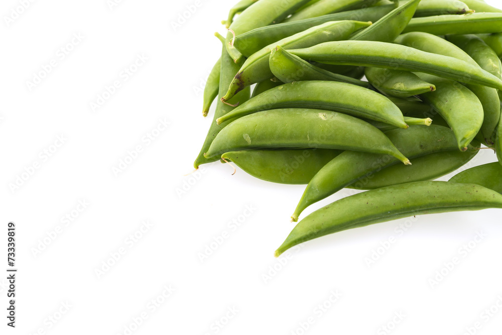 garden pea isolated on white background garden pea isolated on white background