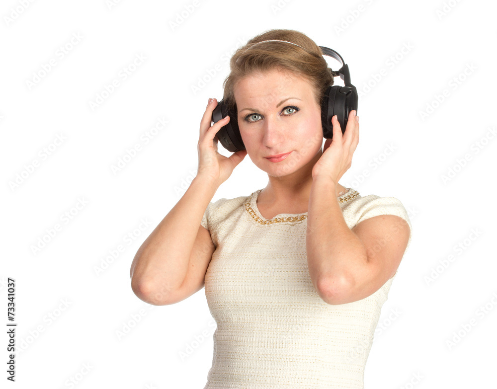 Woman with earphones