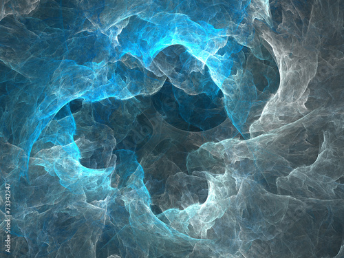 Obraz na plátně Blue and white glowing plasma
