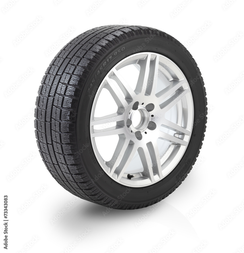 Snow tyre  / with clipping Path