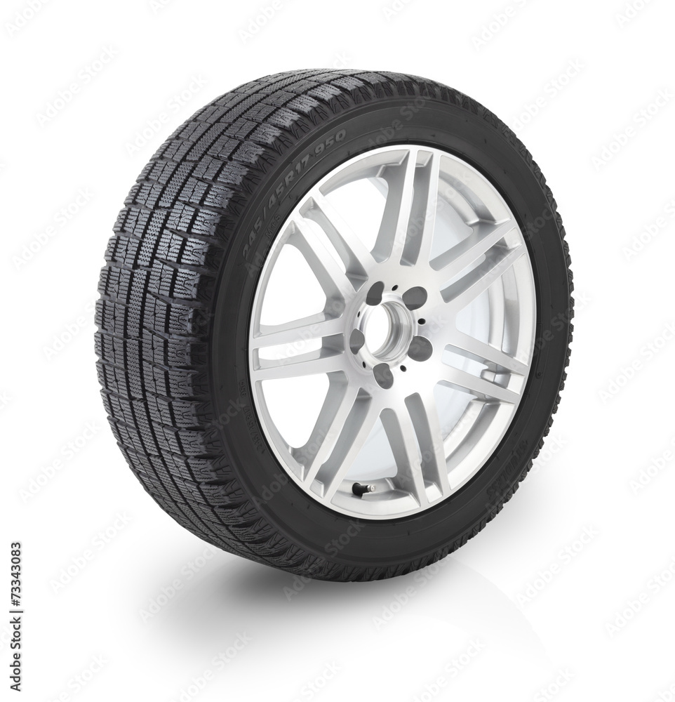 Snow tyre / with clipping Path Snow tyre / with clipping Path