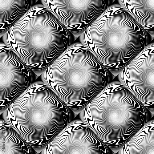 Design seamless monochrome whirl pattern