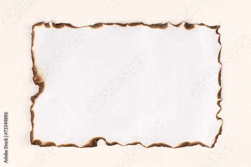 Fotografia burnt paper sheet