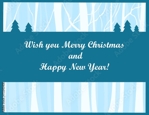 vector card "Winter wishes"