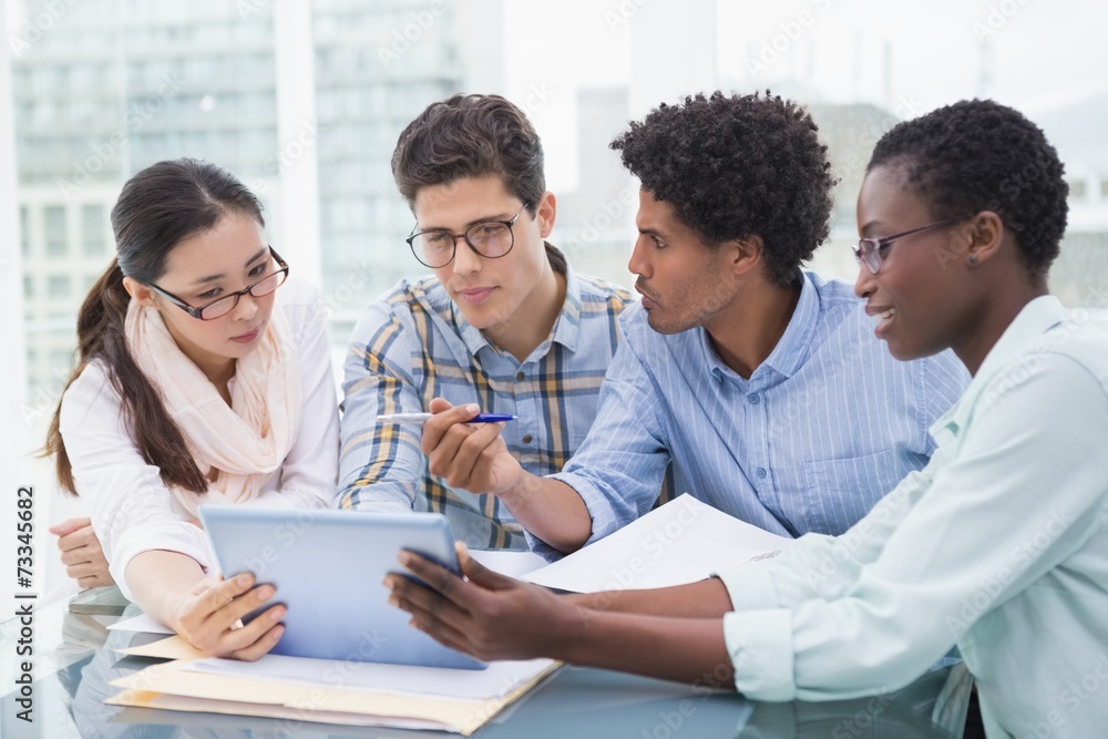 Casual business team having a meeting Casual business team having a meeting