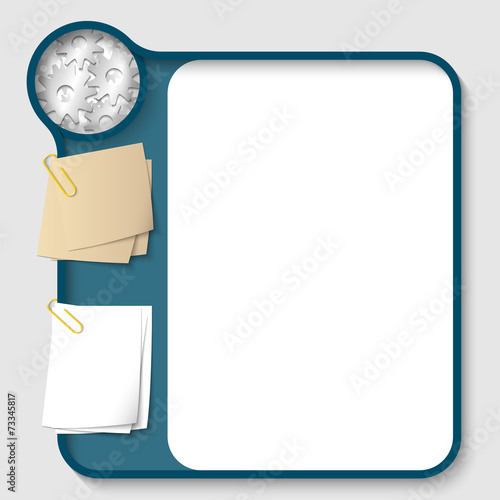 vector text frames for any text with two paper clips and cogwhee
