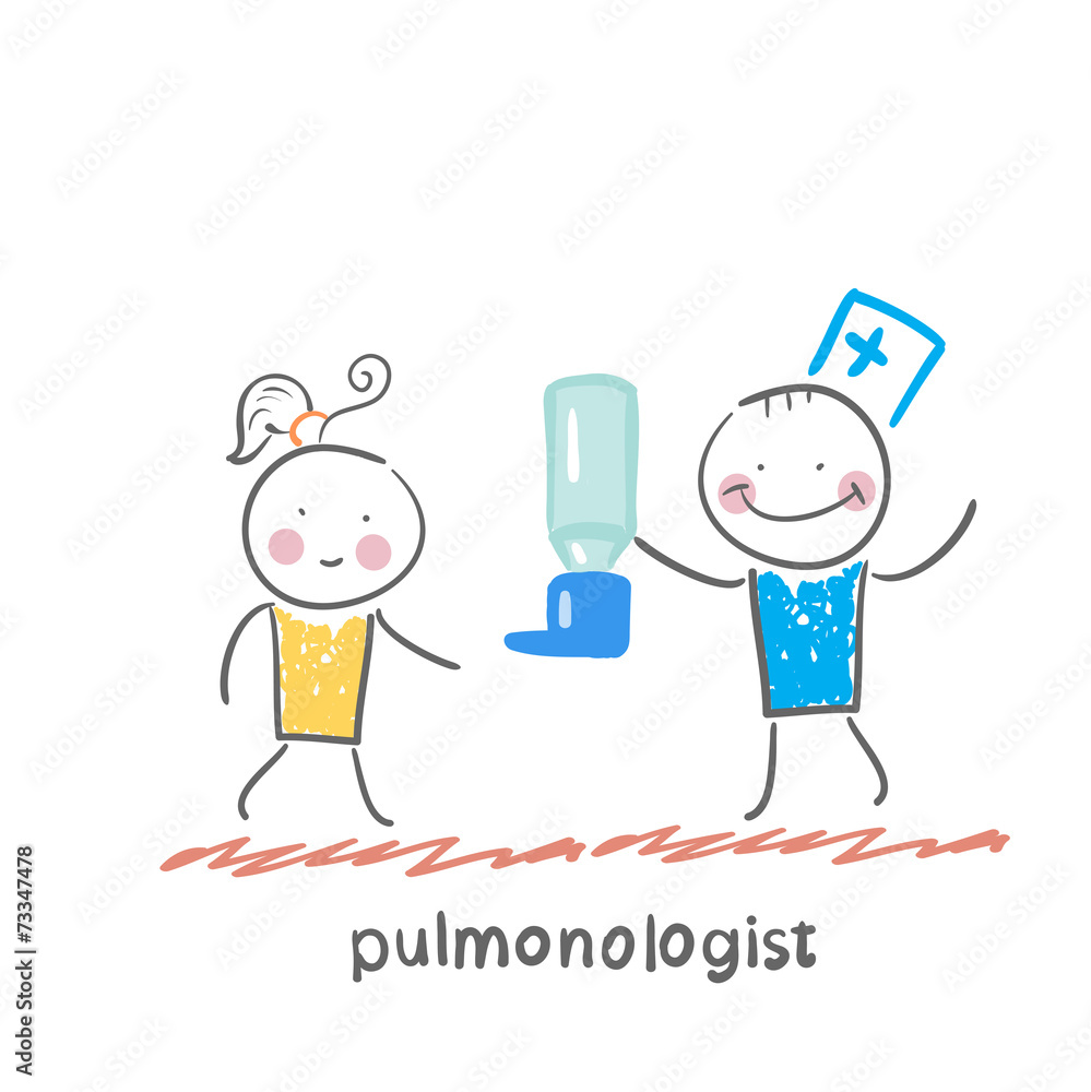 pulmonologist gives spray for asthma patients pulmonologist gives spray for asthma patients