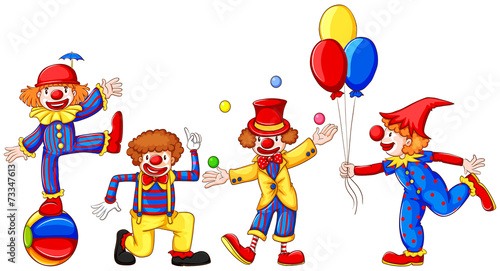 Colourful clowns