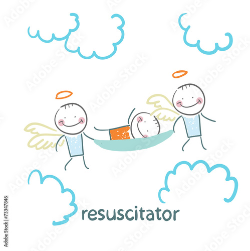 resuscitator carry on a stretcher patient