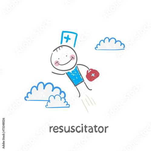 resuscitator flies to the patient