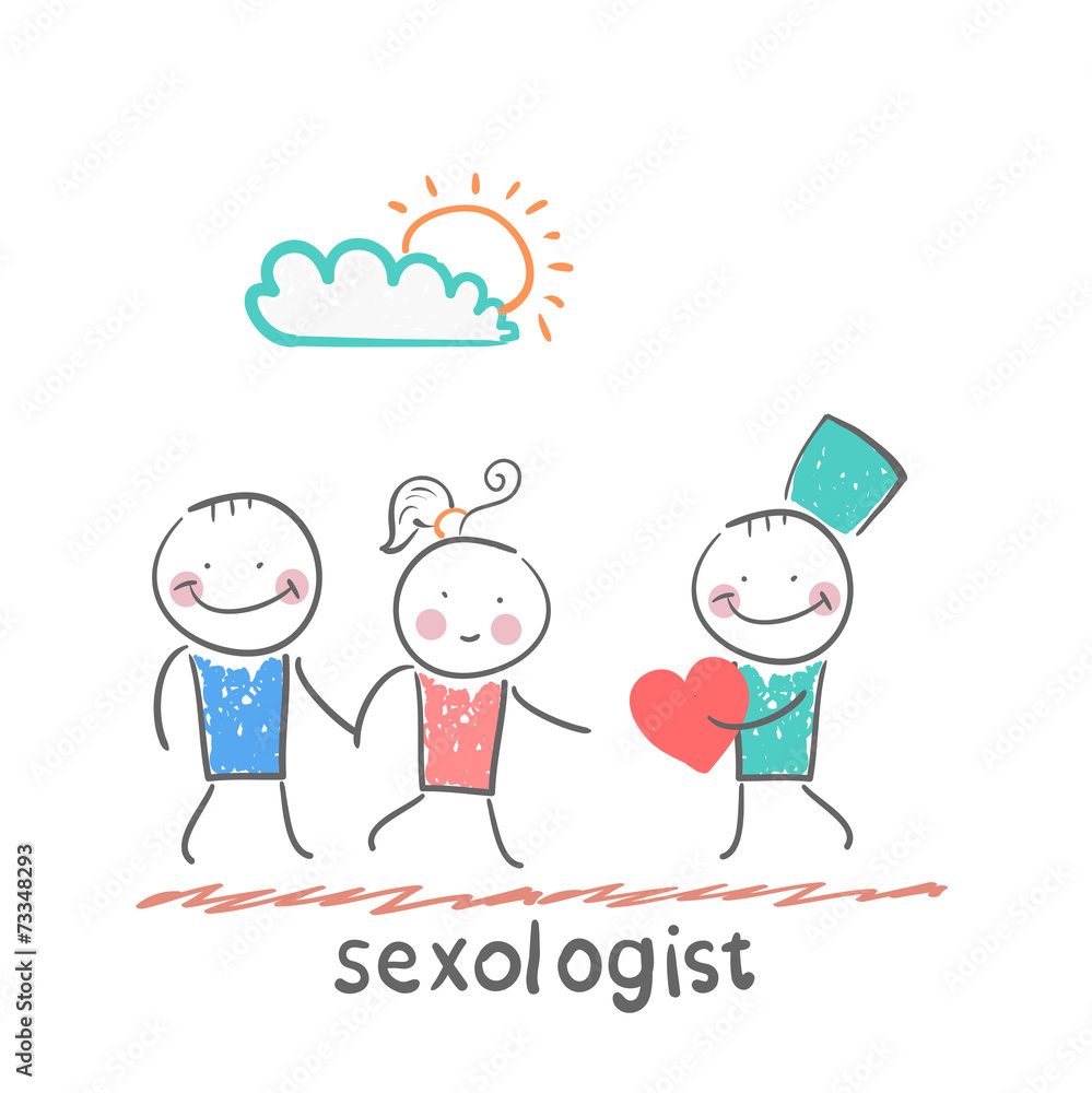 Sexologist gives the heart a man and woman Sexologist gives the heart a man and woman