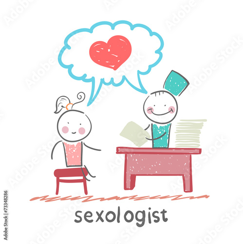 Sex therapist listens to patients who speak about love © aeroking