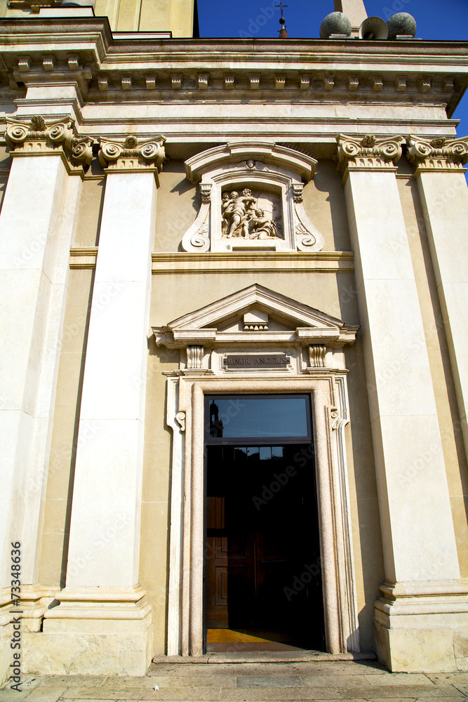 lombardy    in  the busto arsizio  old    tower sidewalk