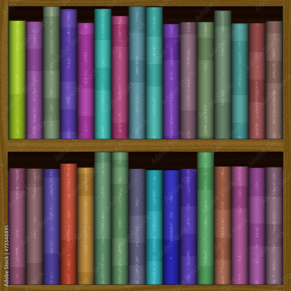Fototapeta premium texture of funny color bookshelf, bookcase