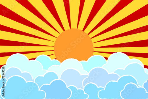 Sunshine And Clouds Nature Background