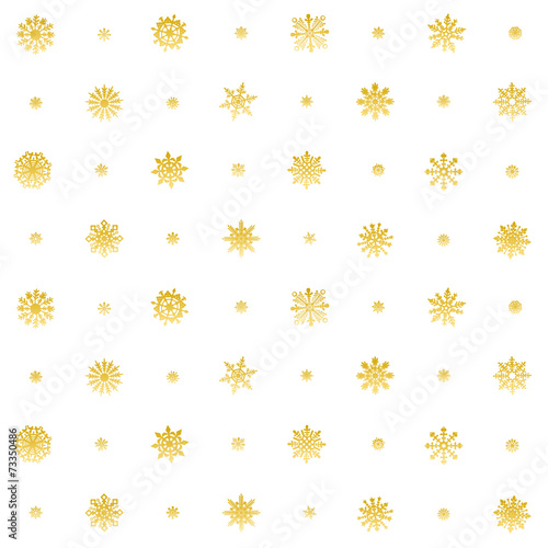 Elegant Christmas  Seamless Snowflakes Pattern. gold vector