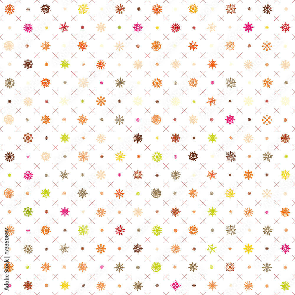 Seamless vector pattern: Christmas garland on a white background