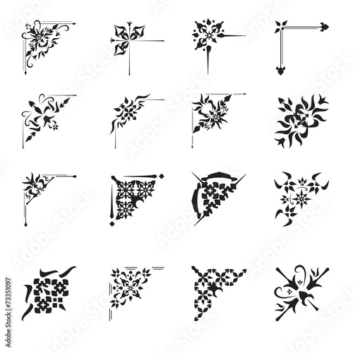 Ornamental design corners set