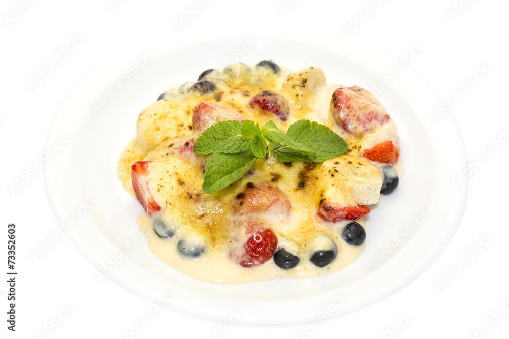 cream sauce on a white background in the restaurant cream sauce on a white background in the restaurant
