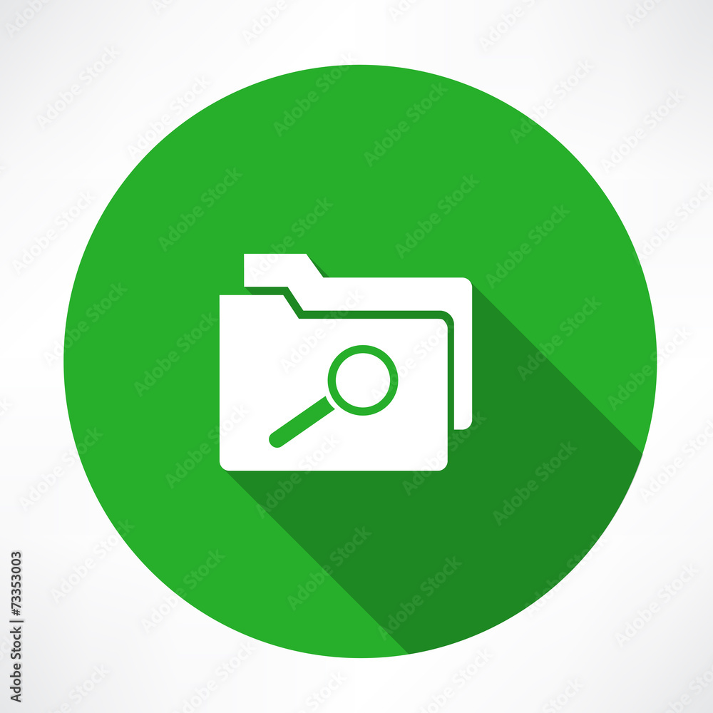 Magnifying glass searching Folders icon Magnifying glass searching Folders icon