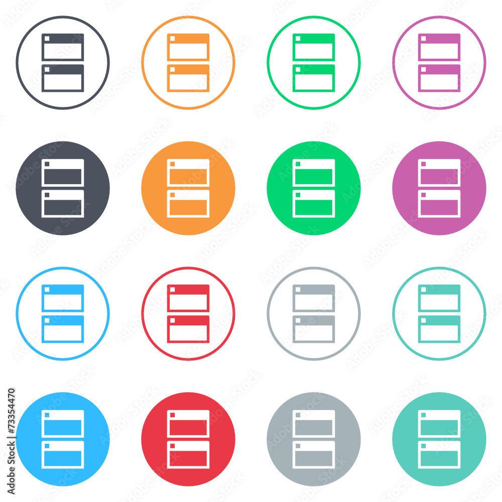 Vector flat iButtons Vector flat iButtons