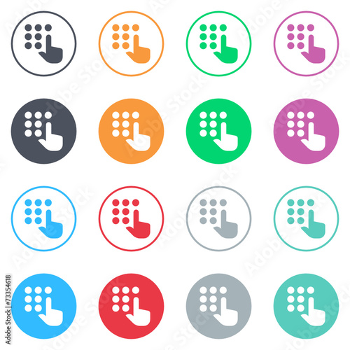 Vector flat iButtons