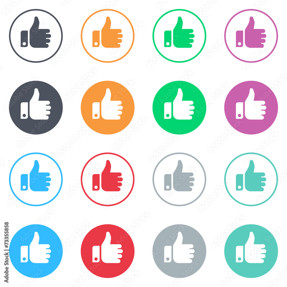 Vector flat iButtons Vector flat iButtons