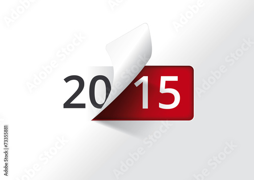 Carte de voeux 2015 - On tourne la page (version blanche)