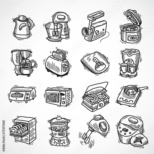 Kitchen equipment sketch