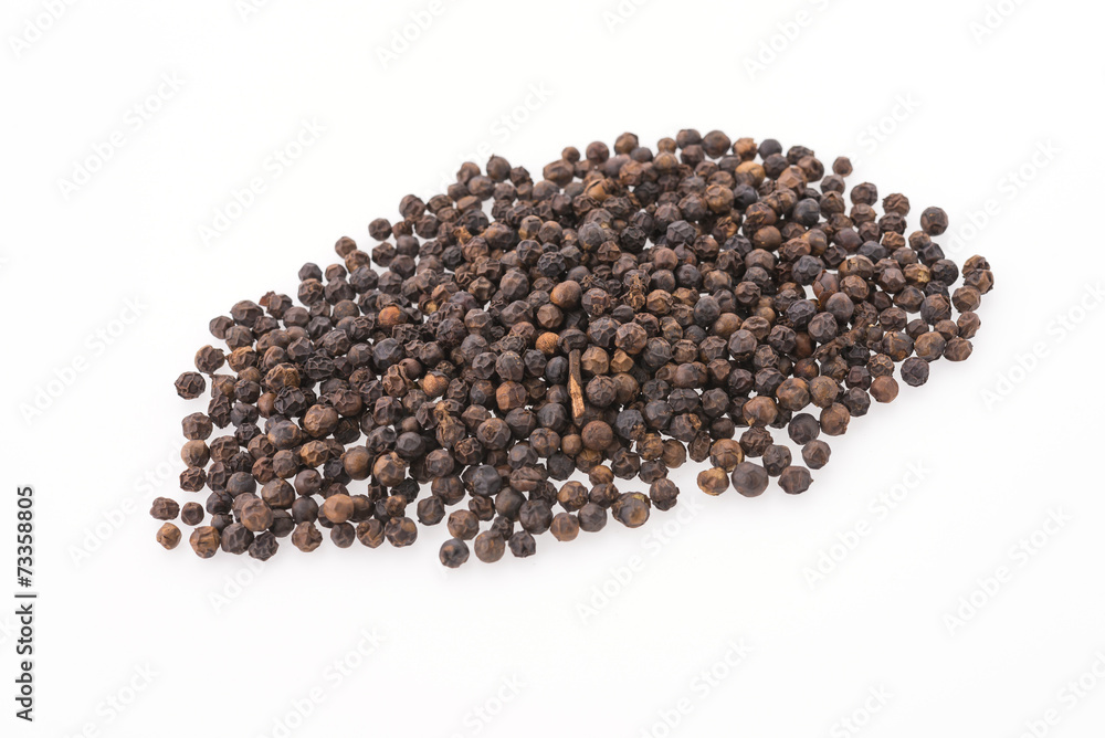 Black pepper isolated on white background Black pepper isolated on white background