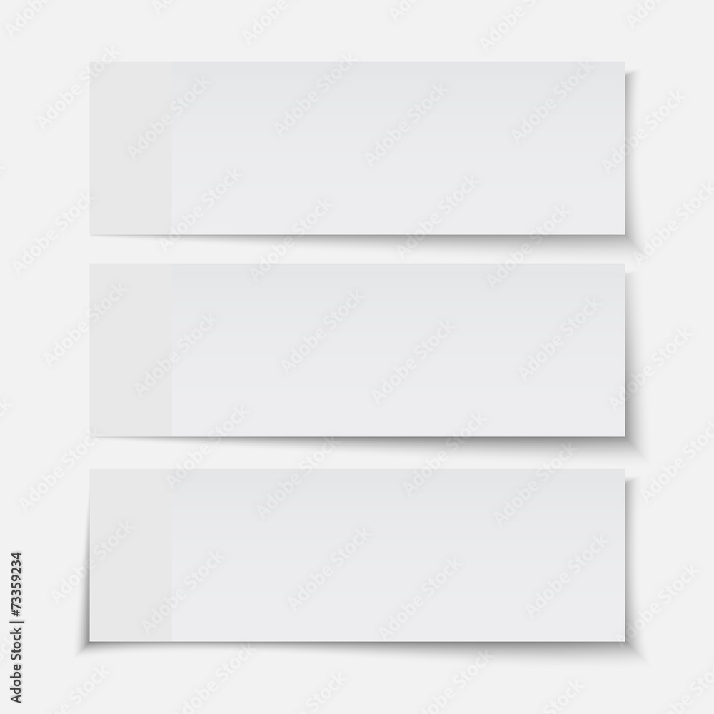 Vector set realistic paper sheet Vector set realistic paper sheet