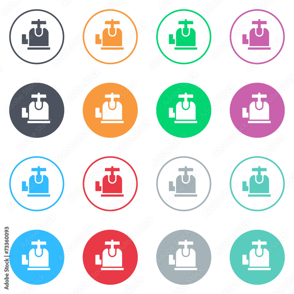 Vector flat iButtons Vector flat iButtons