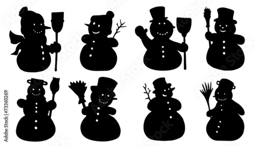 snowman silhouettes
