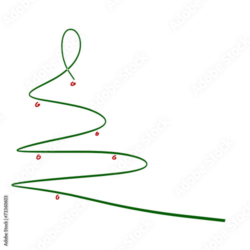 Weihnachtsbaum mit roten Kugeln