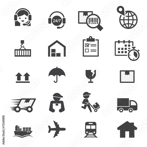 shipping icon set