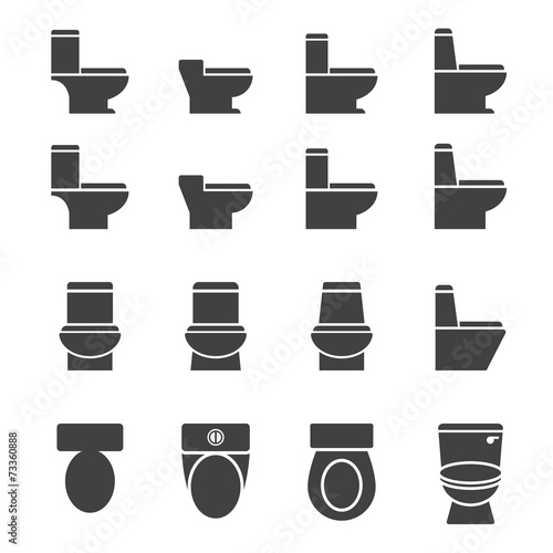 water closet icon set