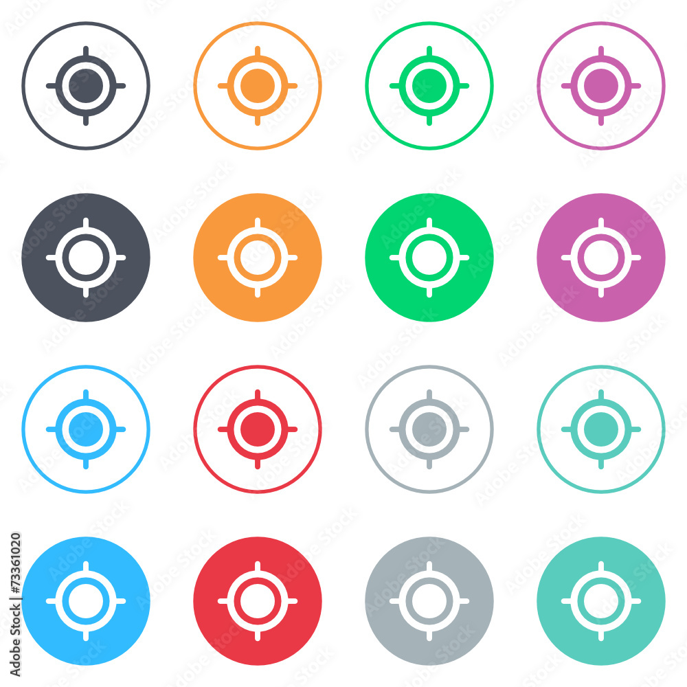 Vector flat iButtons Vector flat iButtons