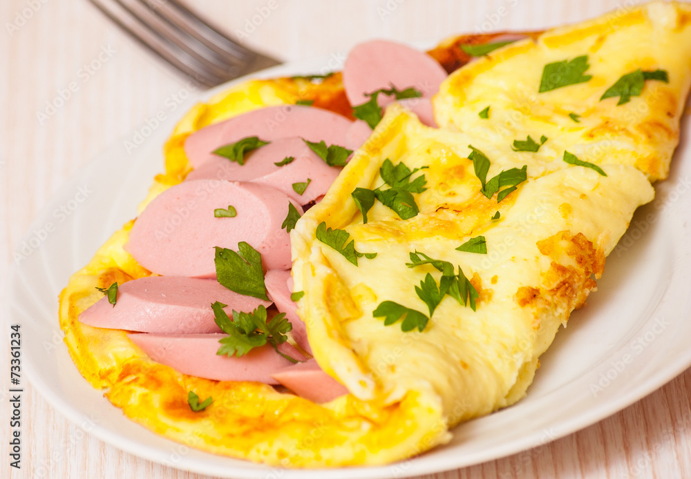 omelet with sausage omelet with sausage