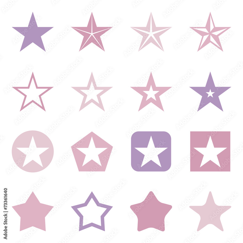 Vector Set of Star Icons Vector Set of Star Icons