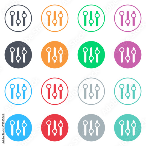 Vector flat iButtons