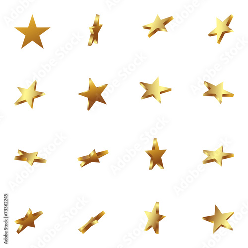 Obraz na płótnie Sterne, Goldsterne, goldene Sterne, Set, 3D, golden, Star, Gold w salonie