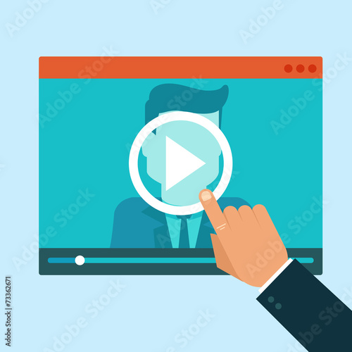 Vector webinar concept in flat style