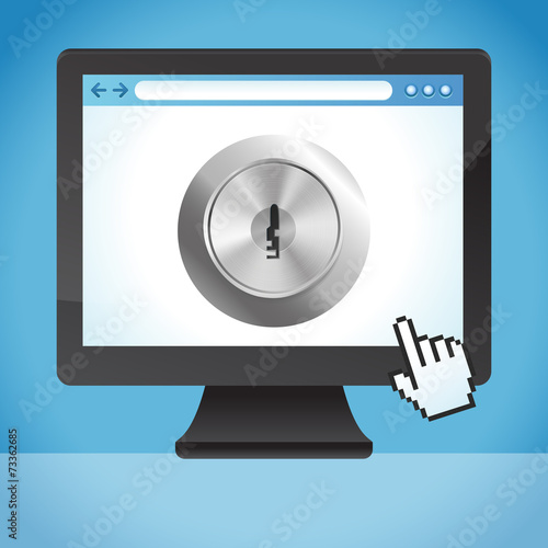 Vector internet security concept