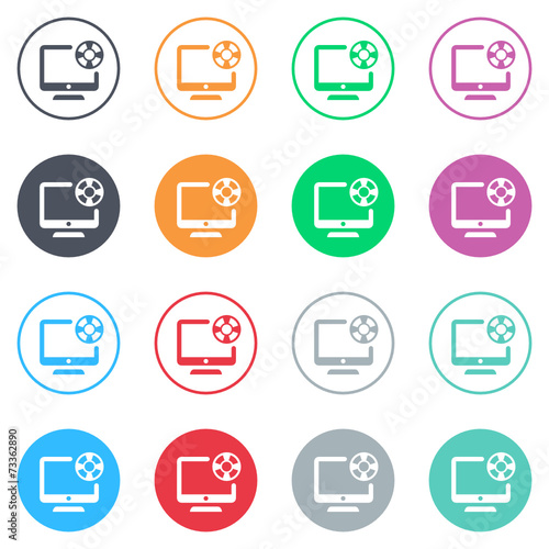 Vector flat iButtons