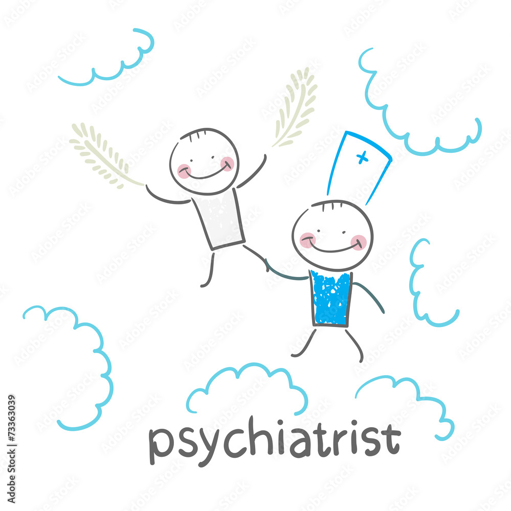 psychiatrist with patient flies in the sky psychiatrist with patient flies in the sky