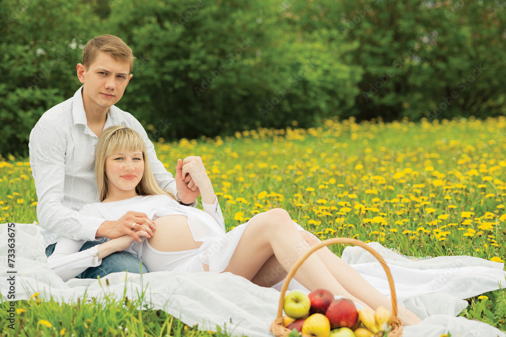 Beautiful pregnant woman outdoor Beautiful pregnant woman outdoor