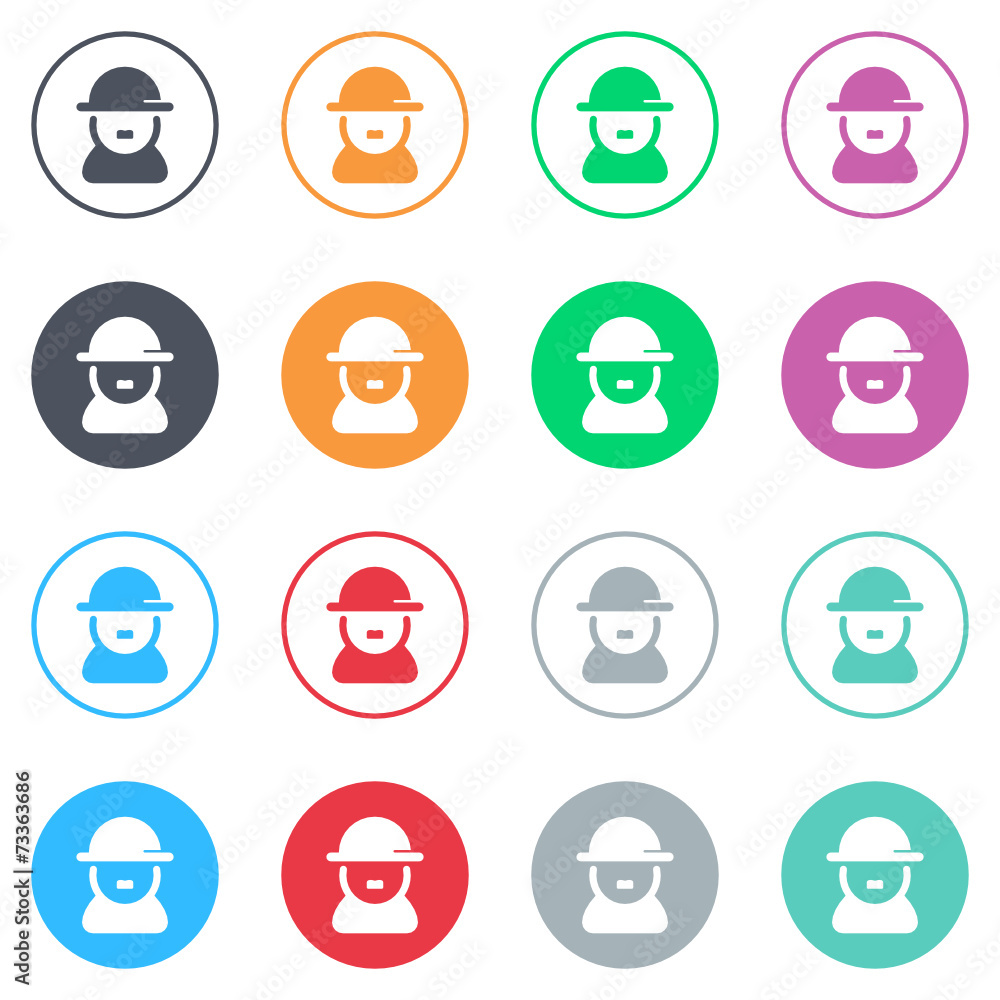 Vector flat iButtons Vector flat iButtons
