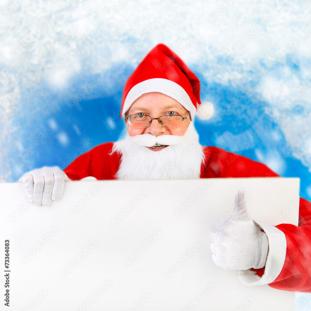 Santa Claus with Blank Board Santa Claus with Blank Board